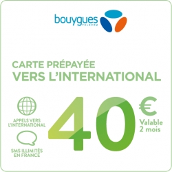 Carte Bouygues telecom VERS L’INTERNATIONAL 40€