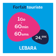 LEBARA Forfait Touriste 24.99€