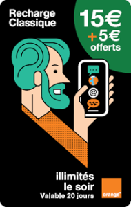 Mobicarte 15€ + 5€ de crédit offerts