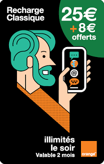 Mobicarte 25€ + 8€ de crédit offerts