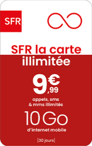 SFR La Carte ILLIMITEE 9,99€