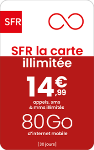 SFR La Carte ILLIMITEE 14,99€