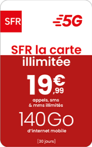 SFR La Carte ILLIMITEE 19,99€