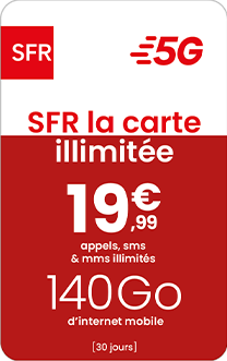 SFR La Carte ILLIMITEE 19,99€