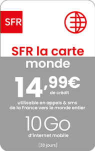 SFR La Carte MONDE 14,99€