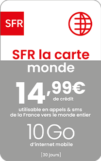 SFR La Carte MONDE 14,99€