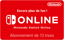 Nintendo Switch Abonnement 12 mois digital 19,99€